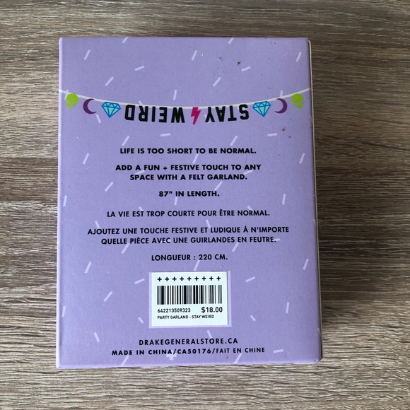 Drake General Store “Stay Weird” Felt Garland - Picture 2 of 4